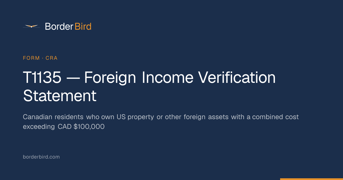 T1135 — Foreign Income Verification Statement | Canadian Landlord Guide ...