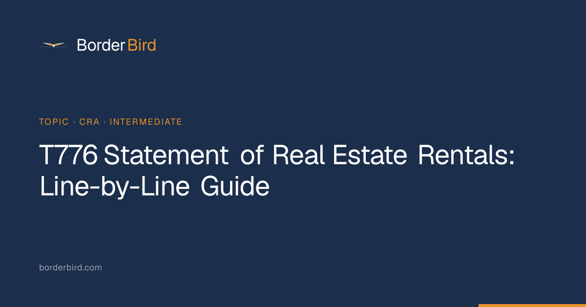 T776 Statement of Real Estate Rentals: Line-by-Line Guide | BorderBird